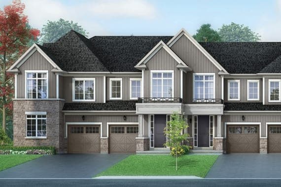 The Cataract, freehold townhomes at Erin Glen. Artist's concept.